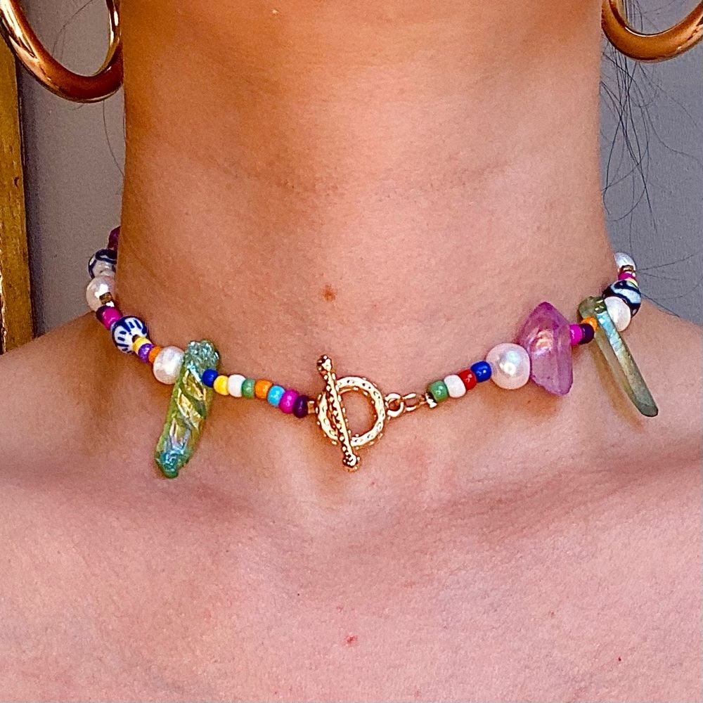 Handmade Martha Calvo inspired choker necklace